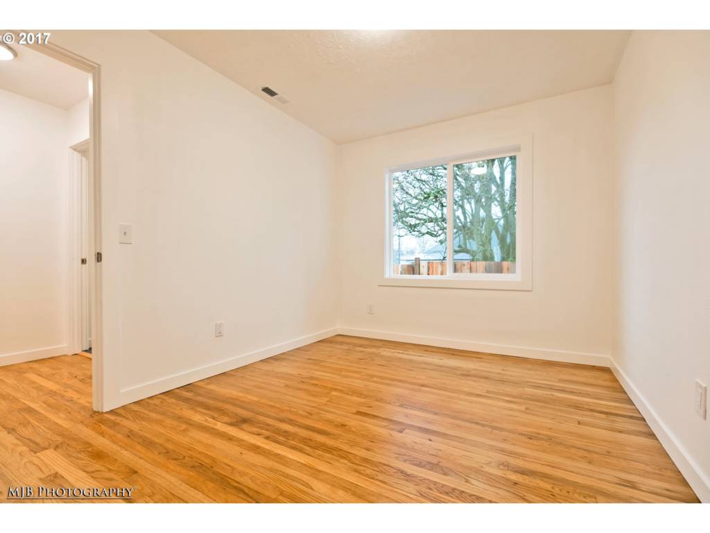 guest bedroom in renovated home in the Reed neighborhood Portland OR